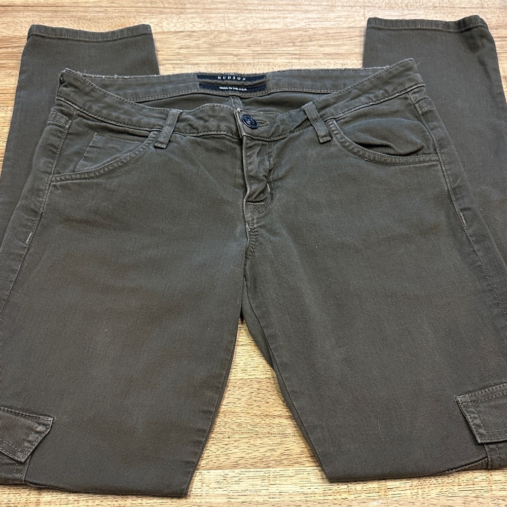 Hudson Jean Low Rise Skinny Cargo, Army Green, 4/27
